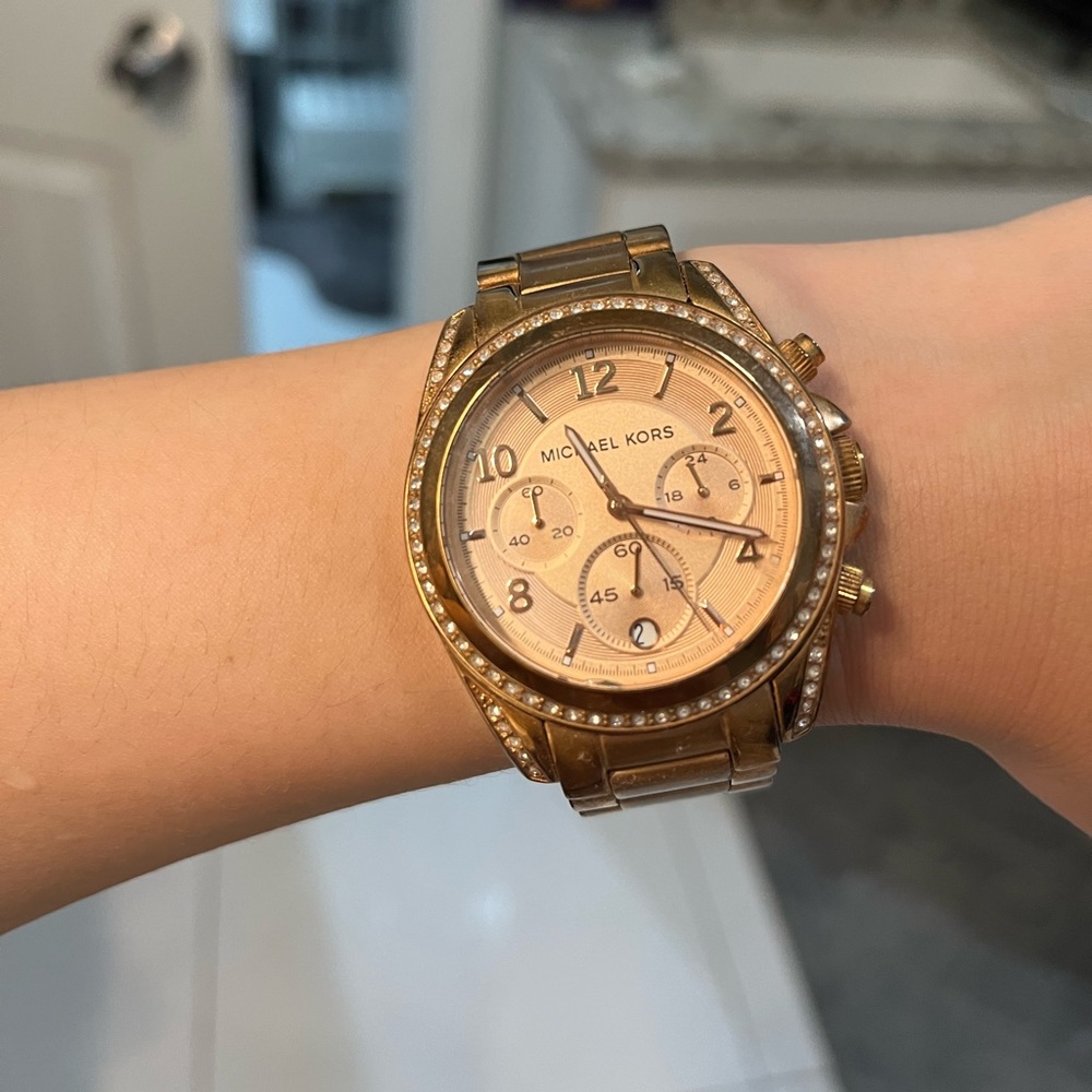Michael Kors Blair Rose gold-tone watch
